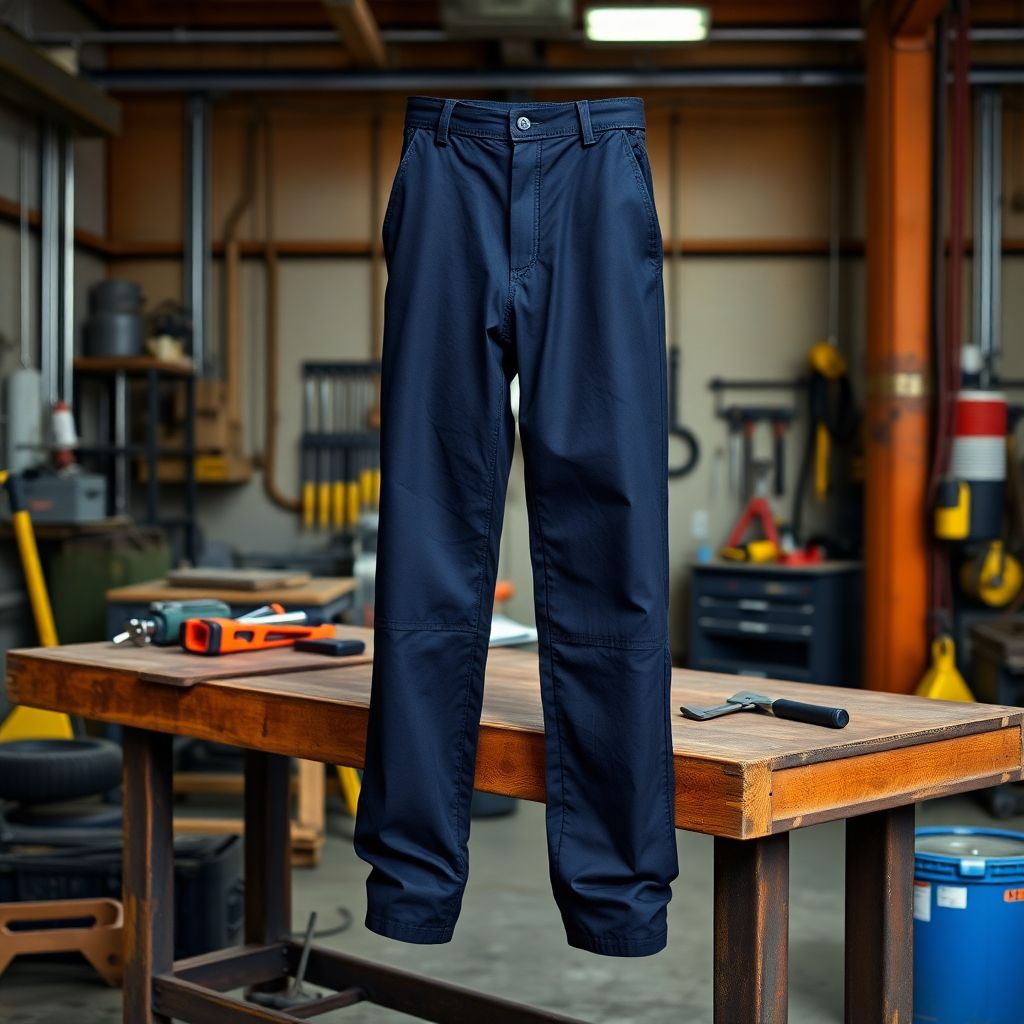 Pantalon de Gabardina Azul Marino