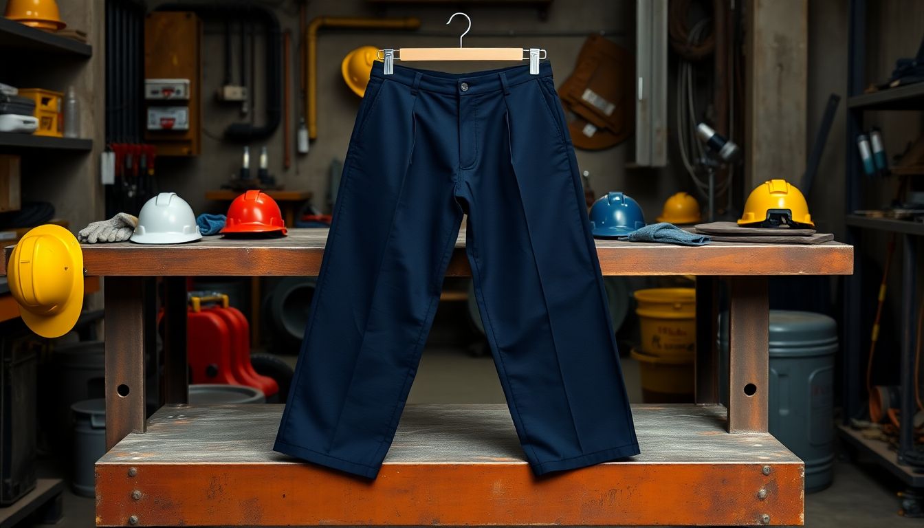 Pantalon de Gabardina Azul Marino