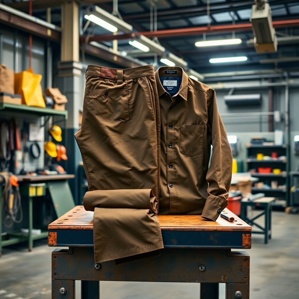 Pantalon Gabardina Hombre con Camisa