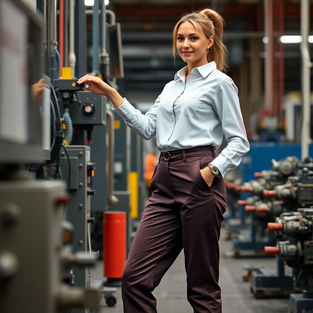 Pantalones de Gabardina Mujer