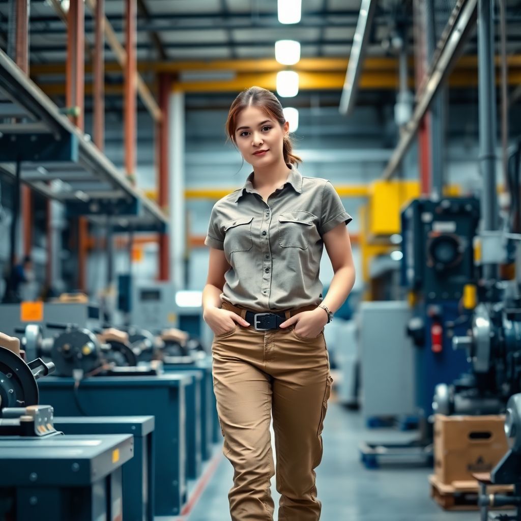 Pantalones de Gabardina Mujer
